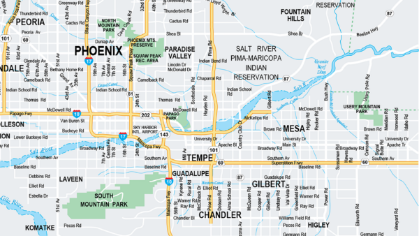 Map of Phoenix, AZ
